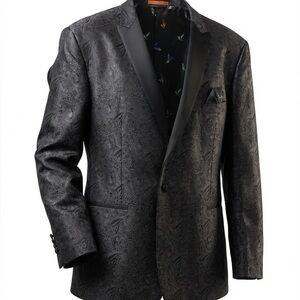 TALLIA Black Paisley Blazer